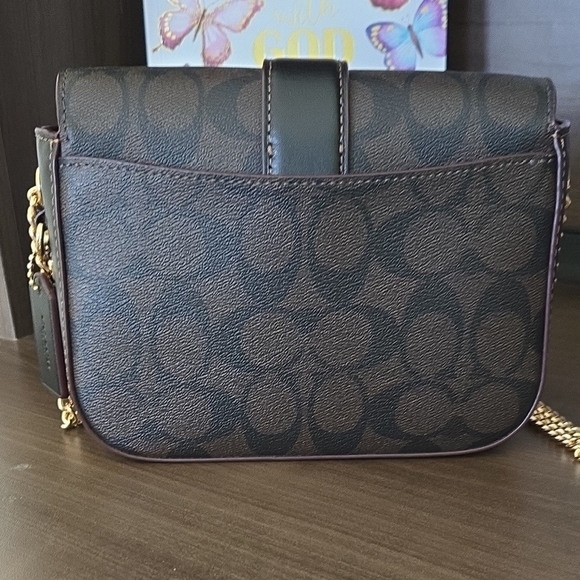 Coach Brown Crossbody Bag with Gold Accents - Picture 5 of 12